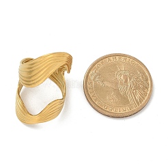 Открытое кольцо-манжета из нержавеющей стали 304 с ионным покрытием (IP) для женщин&nbsp;RJEW-M025-03G