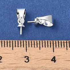 真鍮ネジアイピンペグベイル  片穴パーツ用  銀  7x3mm&nbsp;PJ-TAC0001-21S