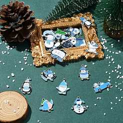 40 stücke 20 stile winter thema zink-legierung emaille anhänger&nbsp;ENAM-CJ0006-43