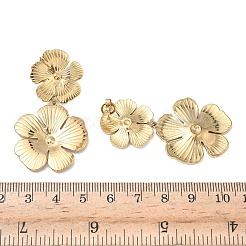 Серьги-гвоздики в форме цветка из нержавеющей стали 304 EJEW-K268-70G