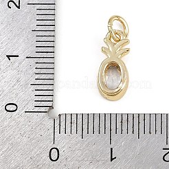 Ciondoli in ottone con micro pavé di zirconi cubici&nbsp;X-KK-Z123-21G-01