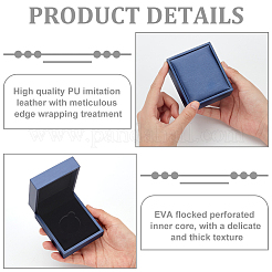 Прямоугольные ящики для хранения монет из искусственной кожи&nbsp;LS-CON-WH0086-102B-02