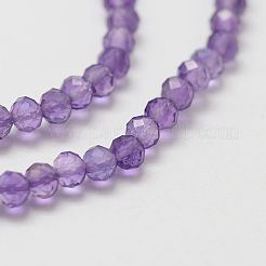 Natürlichen Amethyst Perlenstränge&nbsp;X-G-P271-3mm-09