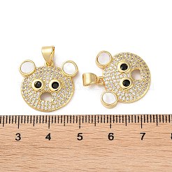 Латунные микропаве прозрачные подвески с фианитом KK-B083-40C-G