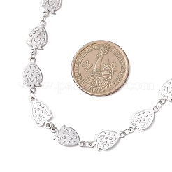 Женские ожерелья-цепочки из нержавеющей стали 304 с клубничным звеном&nbsp;NJEW-JN05804-02