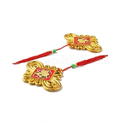 Hängende Dekorationen aus Kunststoff in chinesischer Knotenform für das chinesische Neujahr&nbsp;HJEW-WH0006-59F