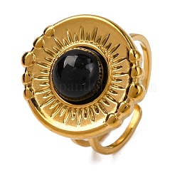 Кольца из натурального смешанного камня&nbsp;RJEW-Q822-28G