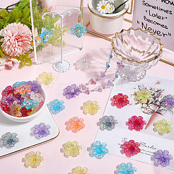 50шт прозрачные акриловые колпачки для бусин&nbsp;PACR-SC0001-11