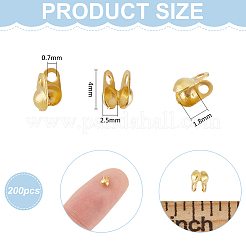 200 шт. латунные наконечники для бусин с покрытием из стойки FIND-UN0016-30A