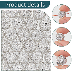 60 шт. бусины из полимерной глины со стразами RB-NB0001-24