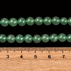Естественный зеленый авантюрин круглый шарик нити G-P070-37-6mm
