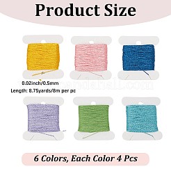 24 filo da ricamo in poliestere a 6 colori&nbsp;DIY-CY0003-59