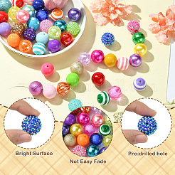 Kit de perles acryliques rondes opaques&nbsp;OACR-CJC0002-05A