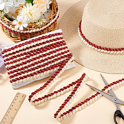 Двухцветный поликоттоновый плетеный рион OCOR-WH0097-56B