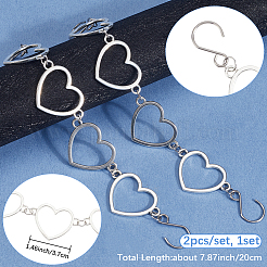 Цепочка для обуви Heart Link из нержавеющей стали 304&nbsp;HJEW-SP00017