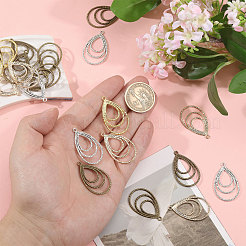 120 pièces 4 couleurs pendentifs en alliage de style tibétain&nbsp;FIND-CA0010-59