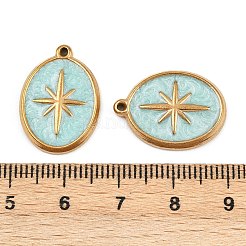 Подвески из нержавеющей стали 304 с эмалью&nbsp;STAS-I352-05G-02