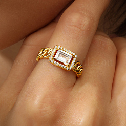 Женское серебряное кольцо с цирконом в винтажном стиле WL1450