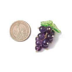 Подвески-фрукты из натурального аметиста ручной работы&nbsp;PALLOY-MZ00791-02