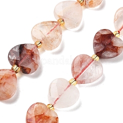 Нити бусин из натурального железистого кварца G-B044-B17-01