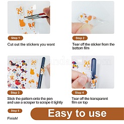 48 autocollant en PVC avec placage UV de 8 styles&nbsp;DIY-WH20056-004