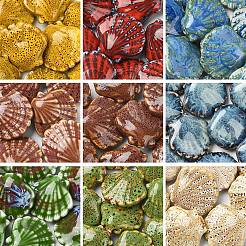 5шт фарфоровые бусины ручной работы&nbsp;PORC-YW0001-25A