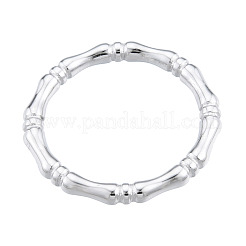 Не тускнеющий 201 нержавеющая сталь бамбуковая наклейка палец кольцо для мужчин и женщин RJEW-N038-128P