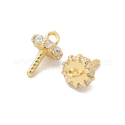 Латунные микро проложить кубического циркония кулон поручительств KK-Z131-05G