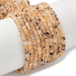 Природный желтый кварц нитей бисера G-C201-B04-3mm