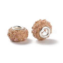 Ab цвет смолы роза цветок европейские бусины&nbsp;RESI-M001-05B