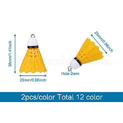 12шт 6 цвета пластиковый кулон&nbsp;FIND-TA0001-60