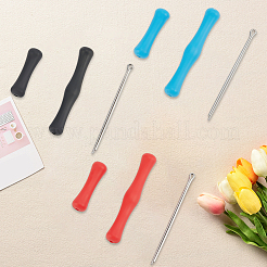 6 упаковка силиконовых накладок на пальцы для тетивы лука 3 цветов&nbsp;AJEW-CP0010-20