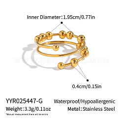 Кольца для пальцев из нержавеющей стали 304 со скользящей бусиной&nbsp;LS-OK3512-1