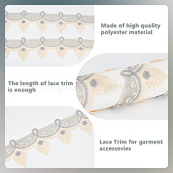 7.5 ярд полиэфирная цветочная кружевная отделка OCOR-OC0001-53B