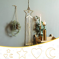 12 шт. 6 стиля железного кольца для самодельной плетеной сети/паутины с перьями&nbsp;IFIN-SP0001-49