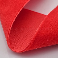 ギフトラッピングとイベントオーナメント用ポリエステルベルベットリボン  レッド  1-1/2インチ（38mm）  約20ヤード/ロール（18.29メートル/ロール）&nbsp;SRIB-M001-38mm-235