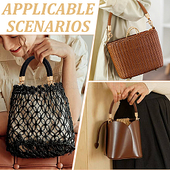 Плетеные ручки сумки из искусственной кожи&nbsp;DIY-WH0366-41C