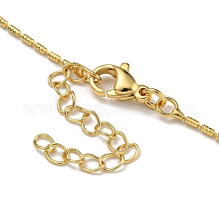 Латунные ожерелья с подвеской в виде микро-паве с кубическим цирконием и персиковым сердцем для женщин&nbsp;NJEW-Q346-01G-02