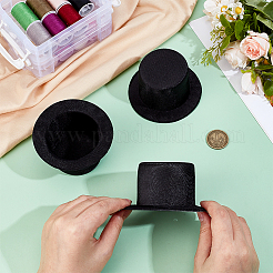 Runde Fascinator-Hutbasis aus Eva-Polyester-Stoff für Puppen&nbsp;DIY-WH0591-368B