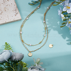 Плоская круглая заготовка 925 подвески из стерлингового серебра STER-BC0003-41A-G