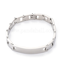 201 браслет-цепочка для часов из нержавеющей стали&nbsp;BJEW-B078-175P