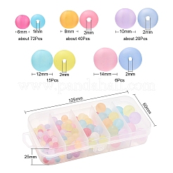 153 шт. 5 стильные прозрачные акриловые шариковые бусины&nbsp;FACR-YW0001-03