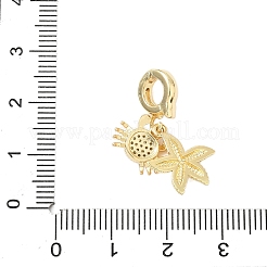 Латунные застежки с микропаве и прозрачным фианитом&nbsp;KK-A263-01B-G