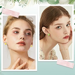 100 шт. плоские круглые серьги-гвоздики из нержавеющей стали STAS-SP0001-61C-P