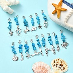 30 шт. 15 стиля подвеска из сплава на тему океана&nbsp;HJEW-CJ00038