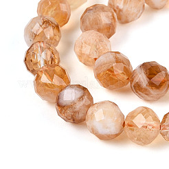 Природный желтый кварц нитей бисера G-S345-6mm-18-01