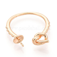 Закрепка кольца-манжеты из латуни с закрученным узлом KK-T076-38G