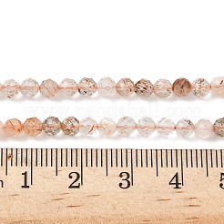 Нити бусин из натурального рутилированного кварца&nbsp;G-L622-C06-4mm
