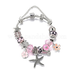 Сплав эмаль европейские бусины браслеты с подвесками BJEW-F495-08P