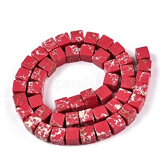 Окрашенные синтетические нити из имперской яшмы G-T139-8x8-38B